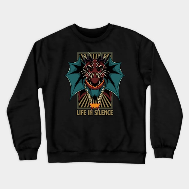 Life In Silence Crewneck Sweatshirt by Kumilism